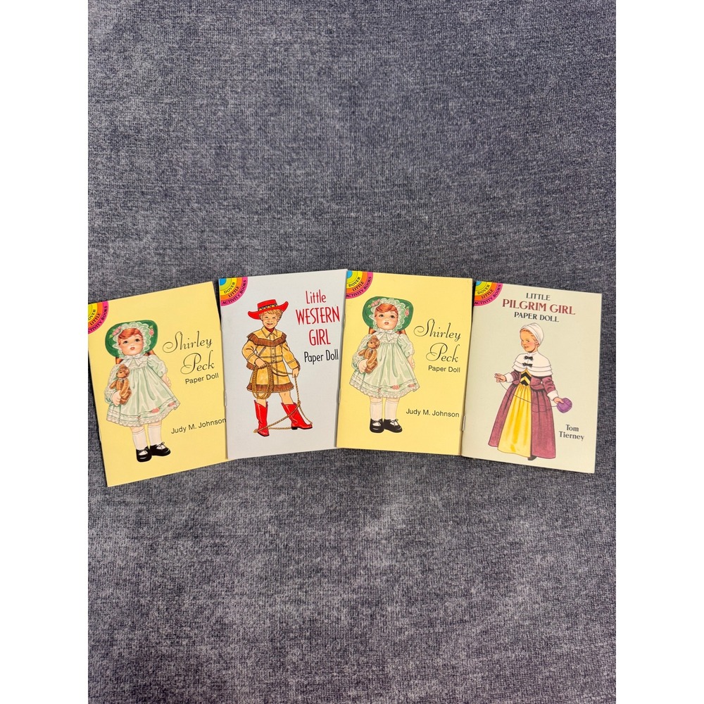 Set of 4 Dover Little Activity Books Paper Dolls Shirley Peck Western Pilgrim